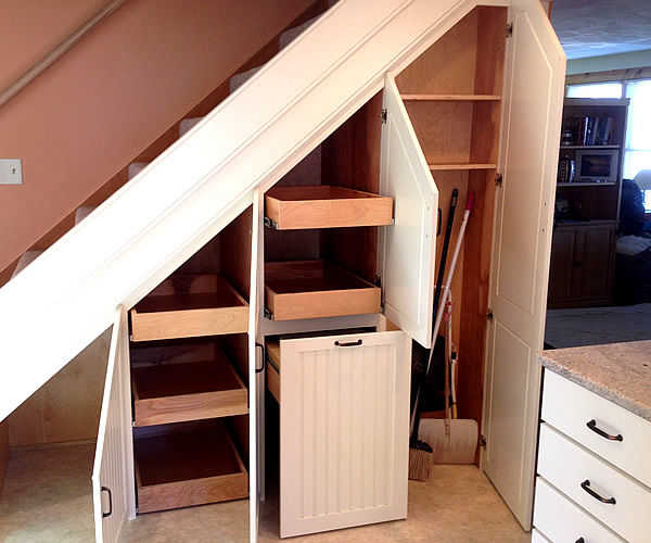 Cabinetry by SM Hall - Massachusetts stairs custom cabinetry design